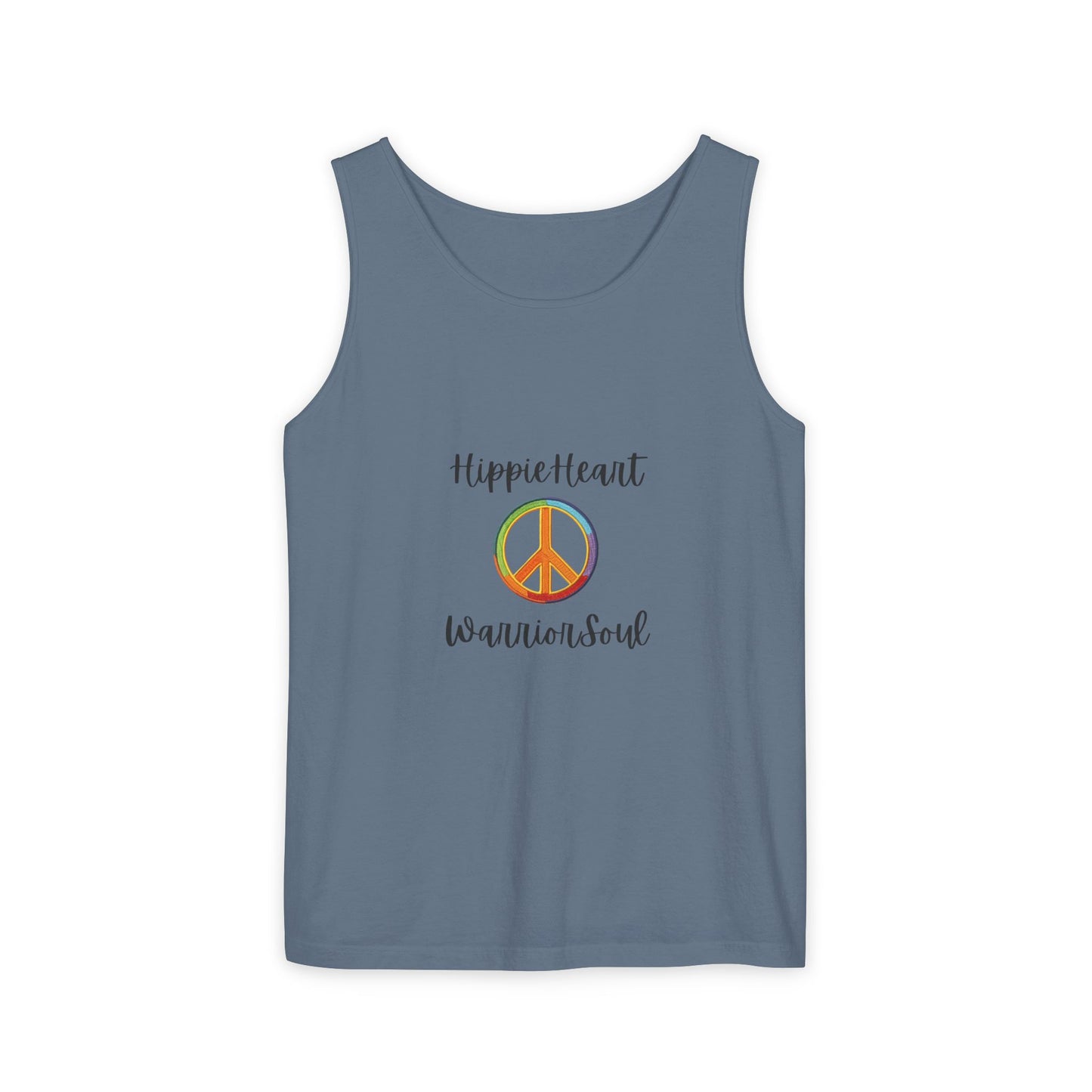 Hippie Heart Peace Tank Top, Unisex Summer Shirt, Boho Style Tee, Festival Wear, Gift for Peace Lovers