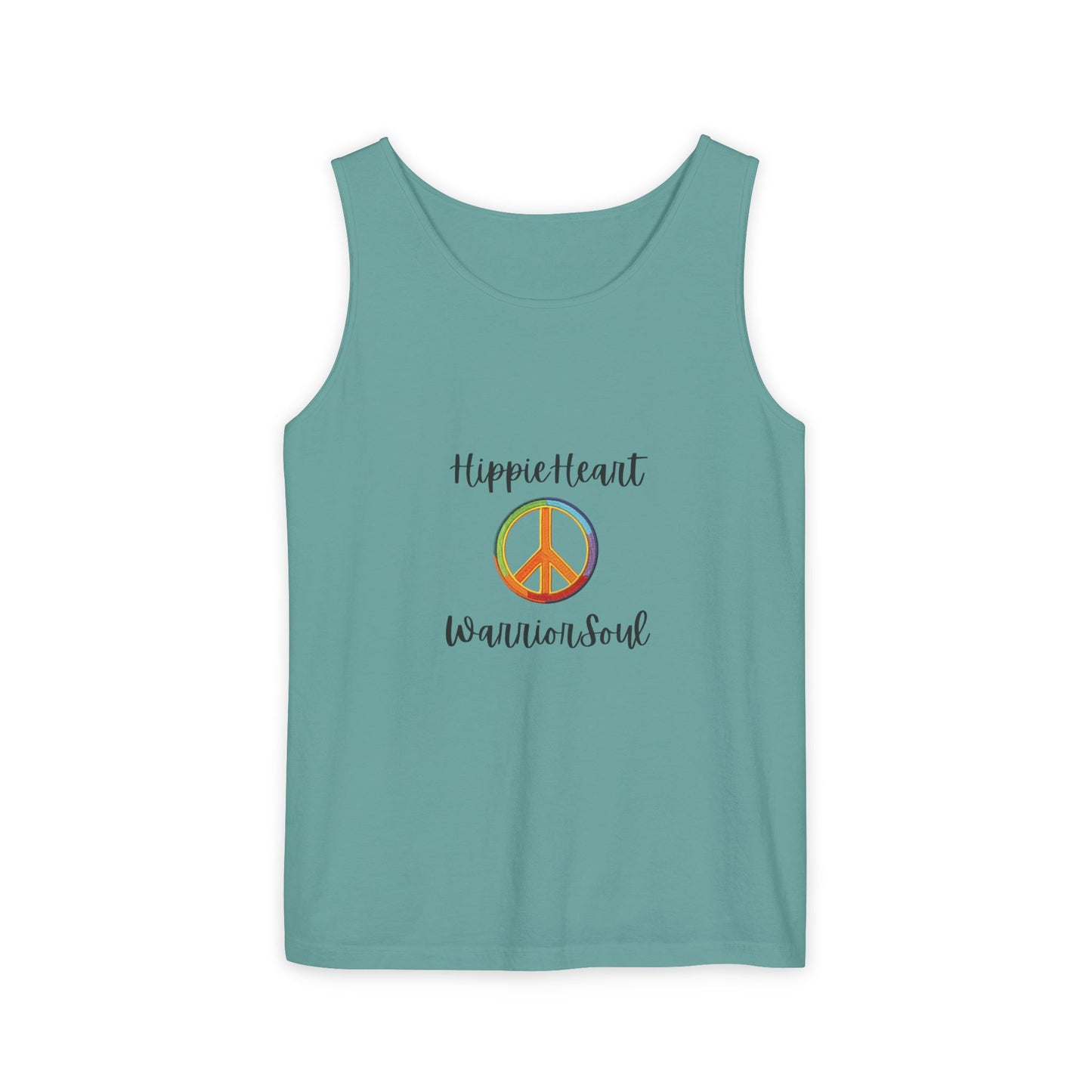Hippie Heart Peace Tank Top, Unisex Summer Shirt, Boho Style Tee, Festival Wear, Gift for Peace Lovers