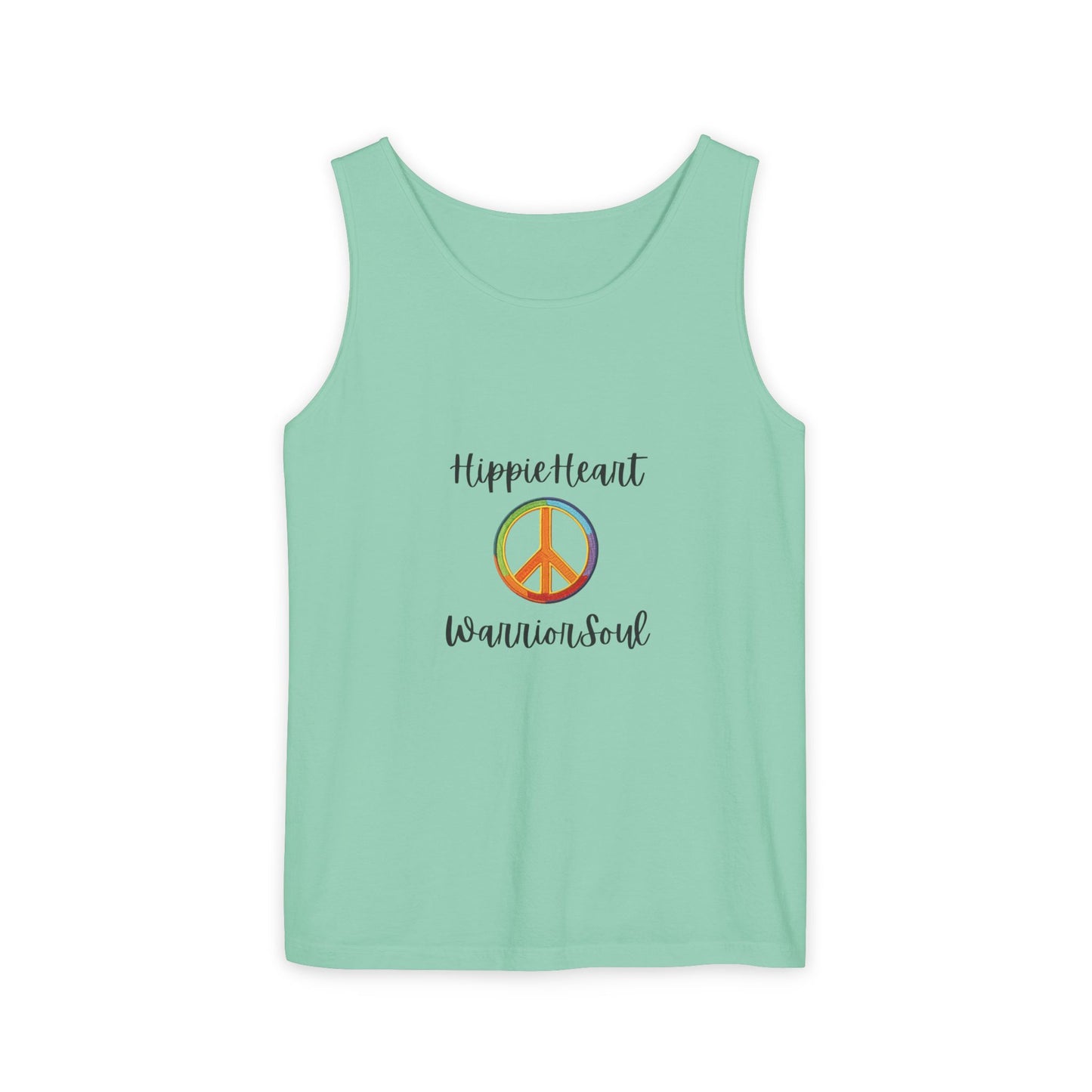 Hippie Heart Peace Tank Top, Unisex Summer Shirt, Boho Style Tee, Festival Wear, Gift for Peace Lovers