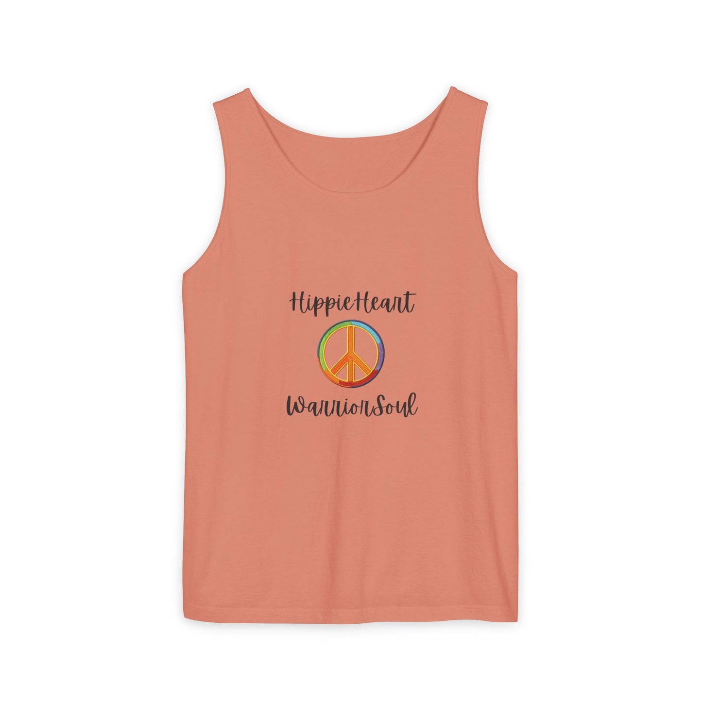 Hippie Heart Peace Tank Top, Unisex Summer Shirt, Boho Style Tee, Festival Wear, Gift for Peace Lovers