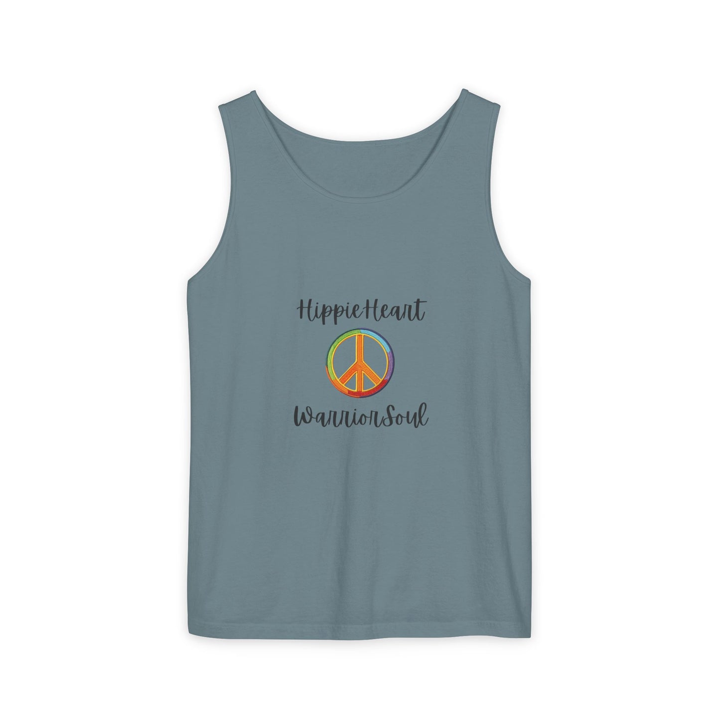 Hippie Heart Peace Tank Top, Unisex Summer Shirt, Boho Style Tee, Festival Wear, Gift for Peace Lovers