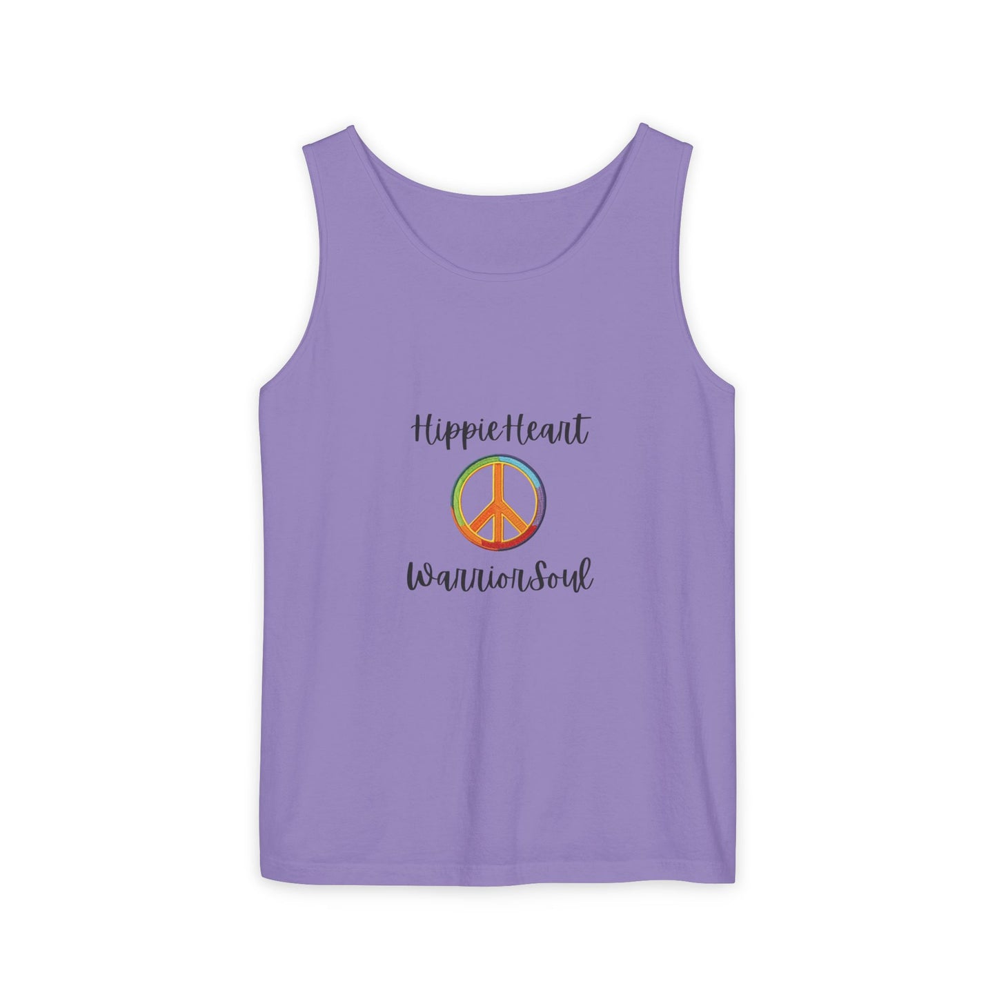 Hippie Heart Peace Tank Top, Unisex Summer Shirt, Boho Style Tee, Festival Wear, Gift for Peace Lovers