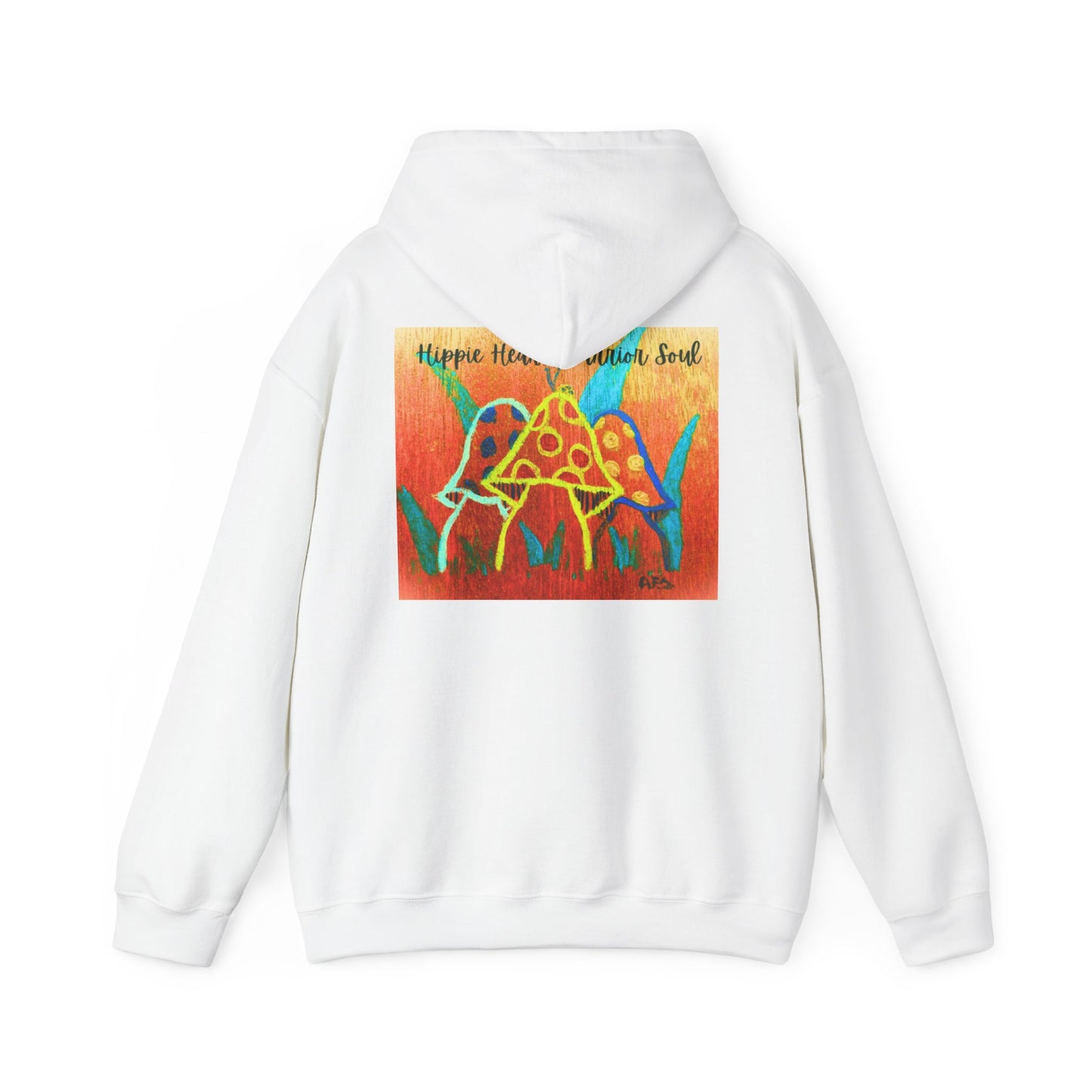 Hippie Heart Hooded Sweatshirt, Unisex