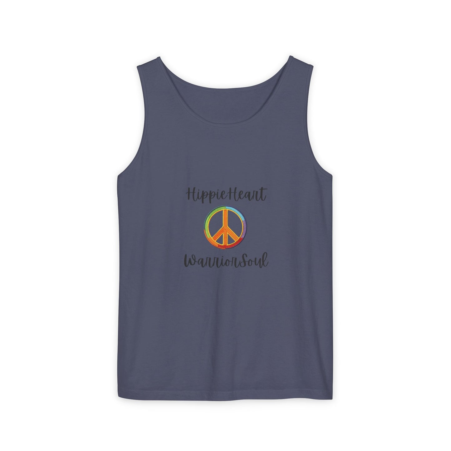 Hippie Heart Peace Tank Top, Unisex Summer Shirt, Boho Style Tee, Festival Wear, Gift for Peace Lovers
