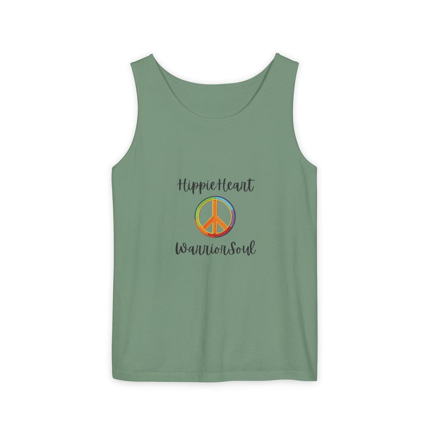 Hippie Heart Peace Tank Top, Unisex Summer Shirt, Boho Style Tee, Festival Wear, Gift for Peace Lovers